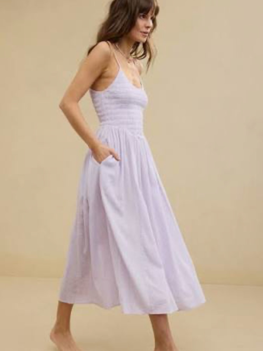 New Aerie Barre Gingham Midi Dress size Small